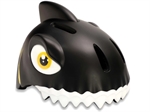 Crazy Safety Black Shark LED lys 49-55 cm | sort haj cykelhjelm med lygte